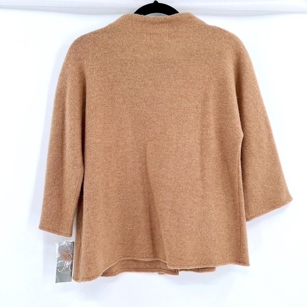 JM Collection Women's 100# wool 3/4 Sleeve Cardigan size M Petite - Picture 3 of 14